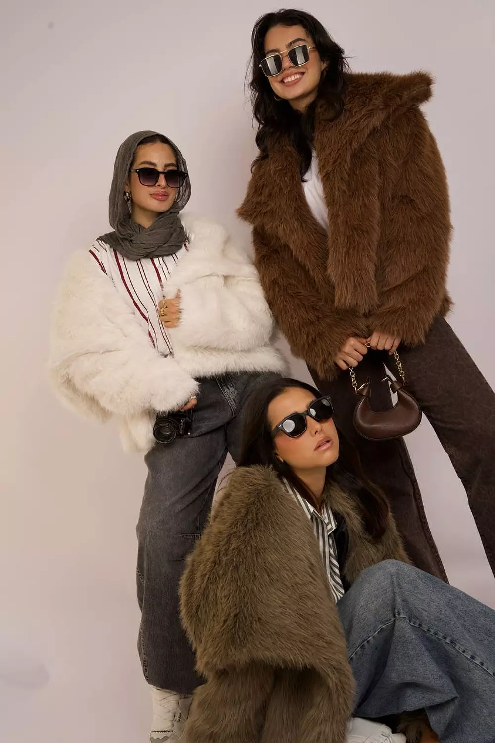 Imported fur jacket with elegant collar  11