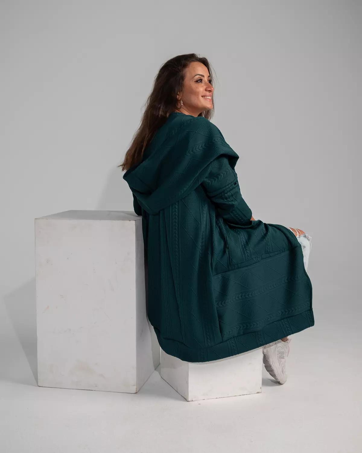 Multi way wrap cardigan jade hover image