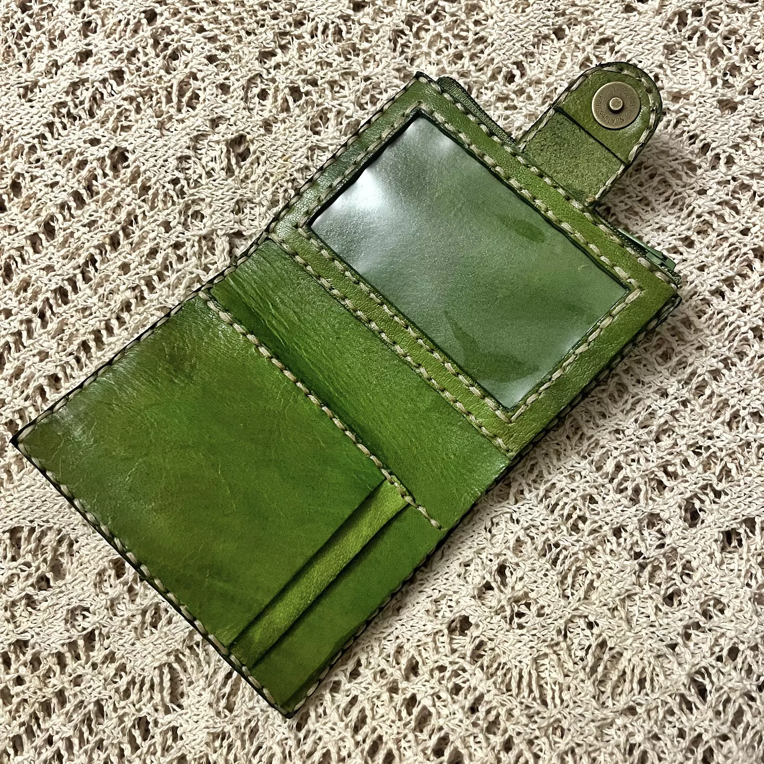 Tooled floral small leather wallet 3