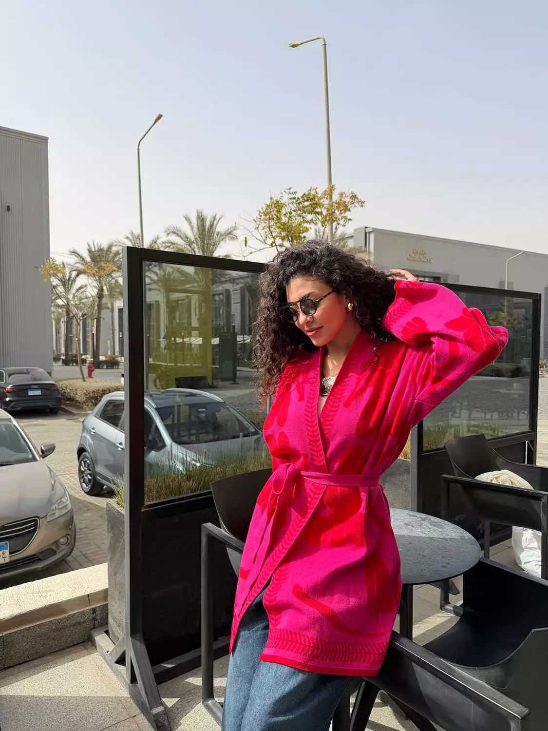 Pinky knit cardigan  1