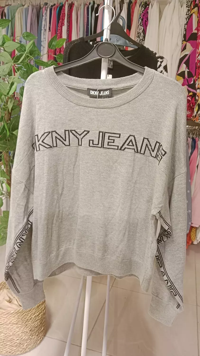 DKNY Jeans Logo Sweater – Grey image