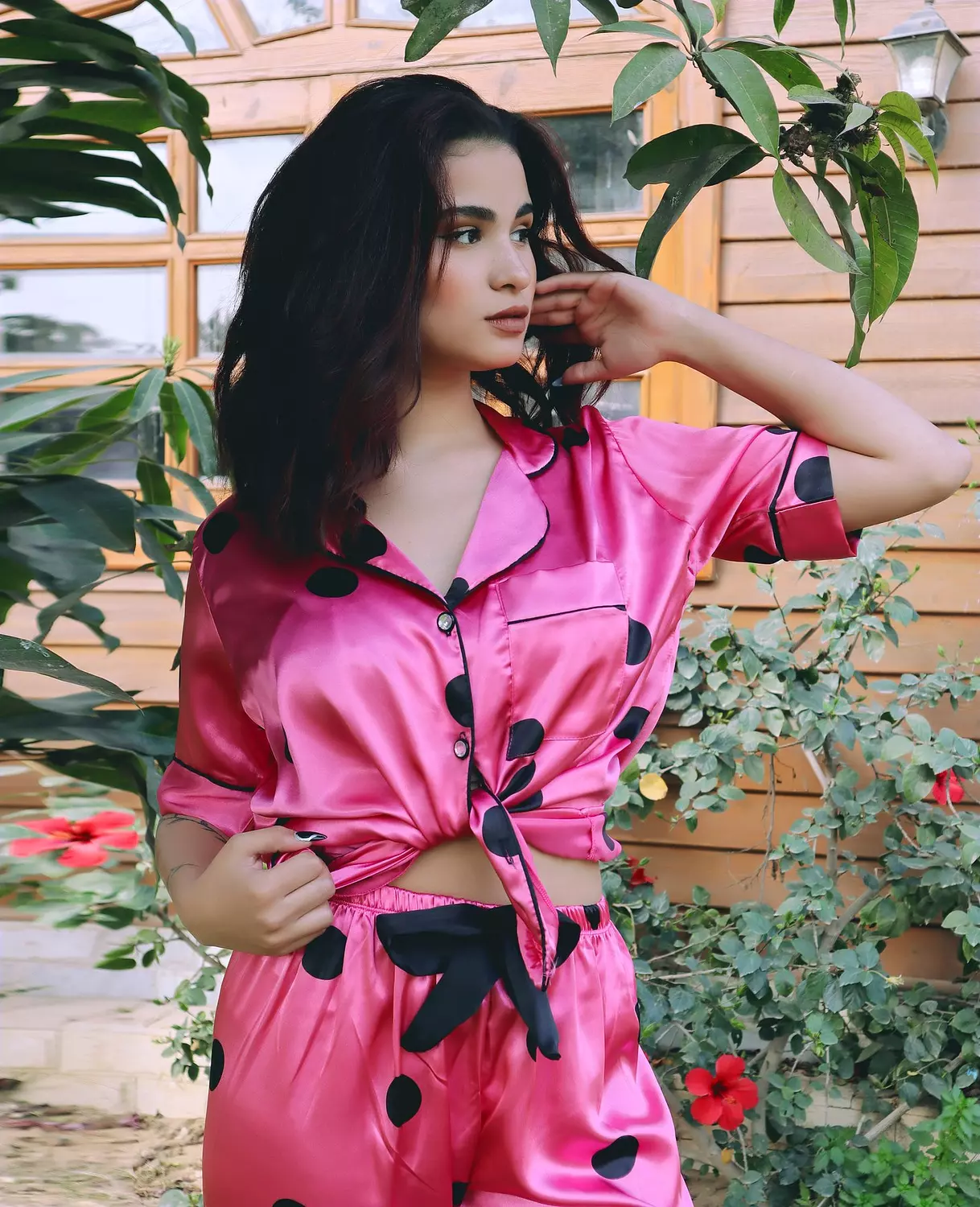 Polka Dot Satin Pajama 22