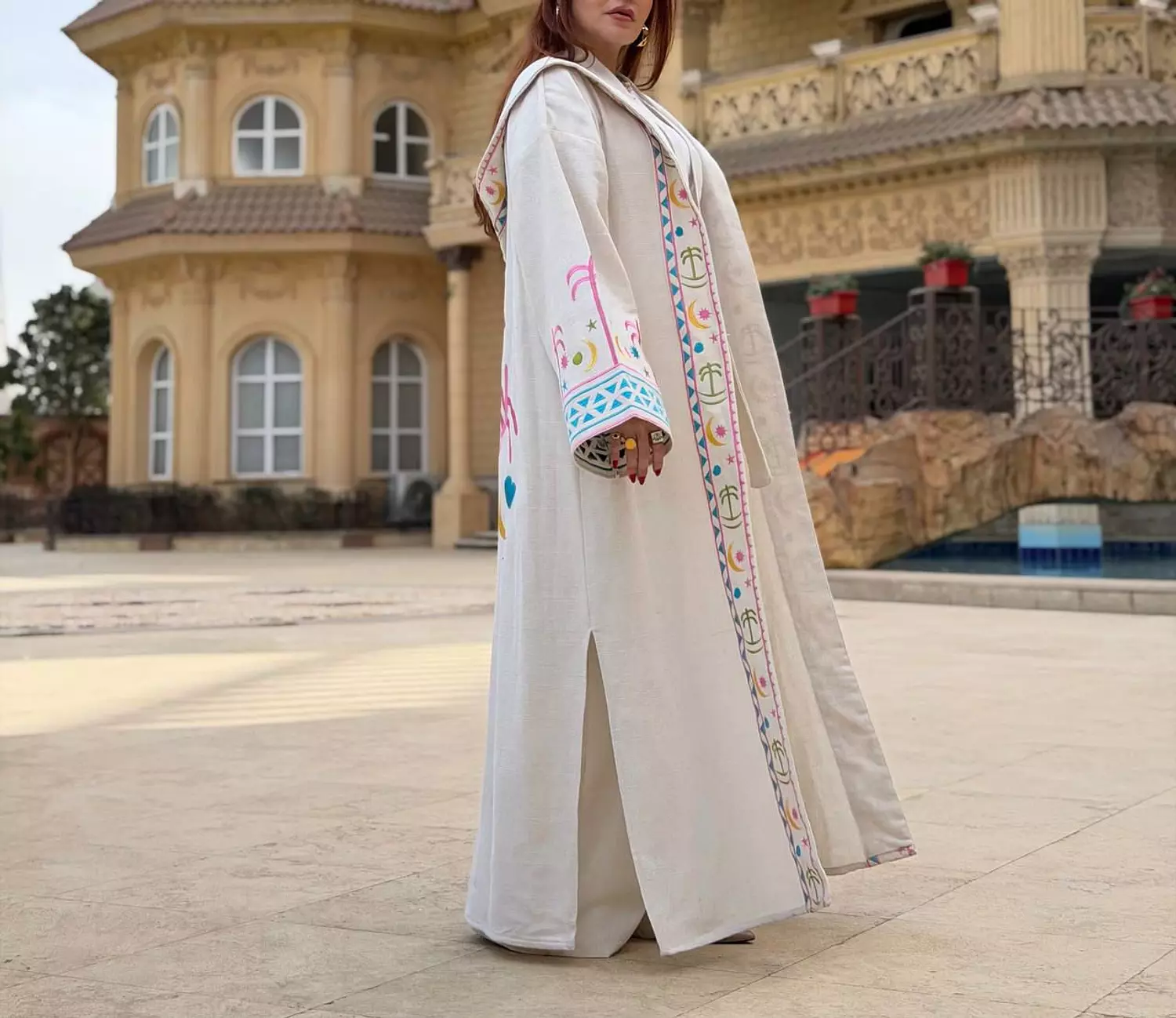 biege nakhla kaftan 2