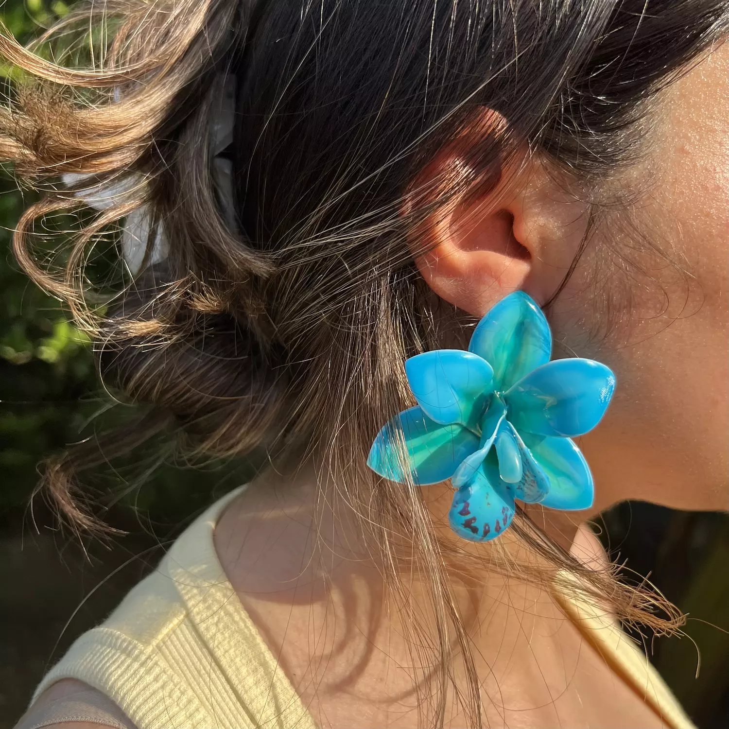 Turquoise lilly Earrings  image