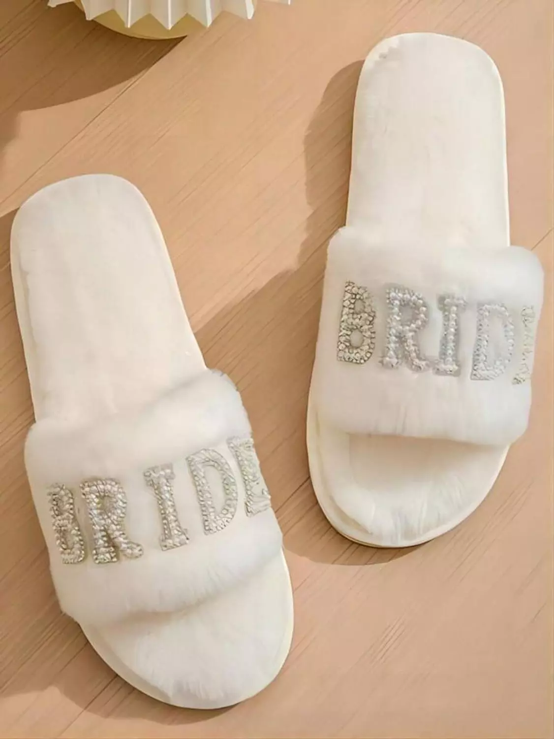 bride  slipper  with sparkling pearl 2 image