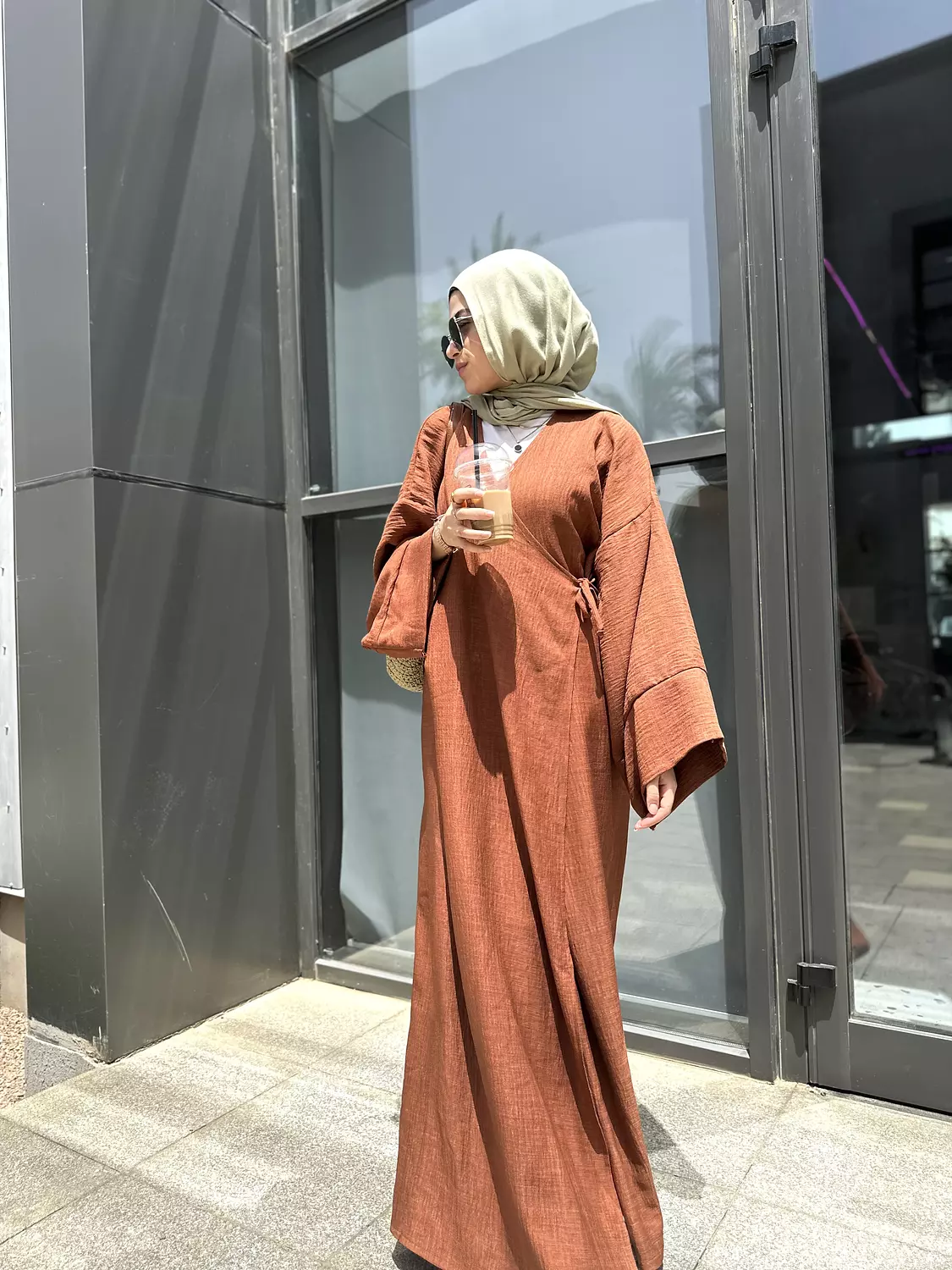 Nature Wrapped Dress- Rustic Brown image