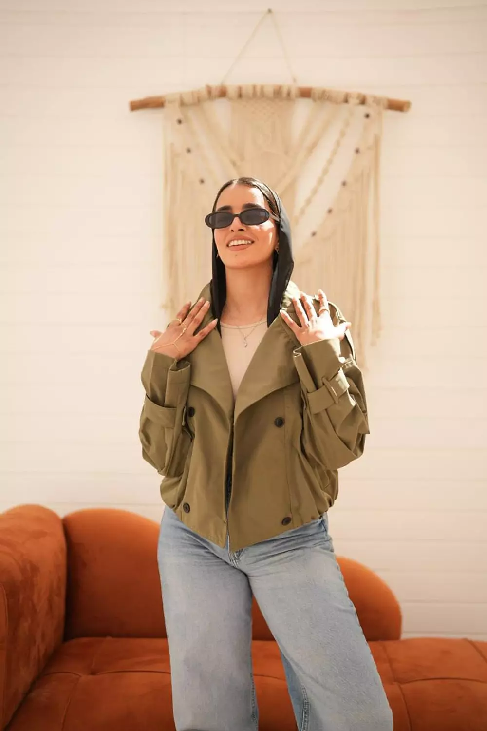 Neck belt jacket 8