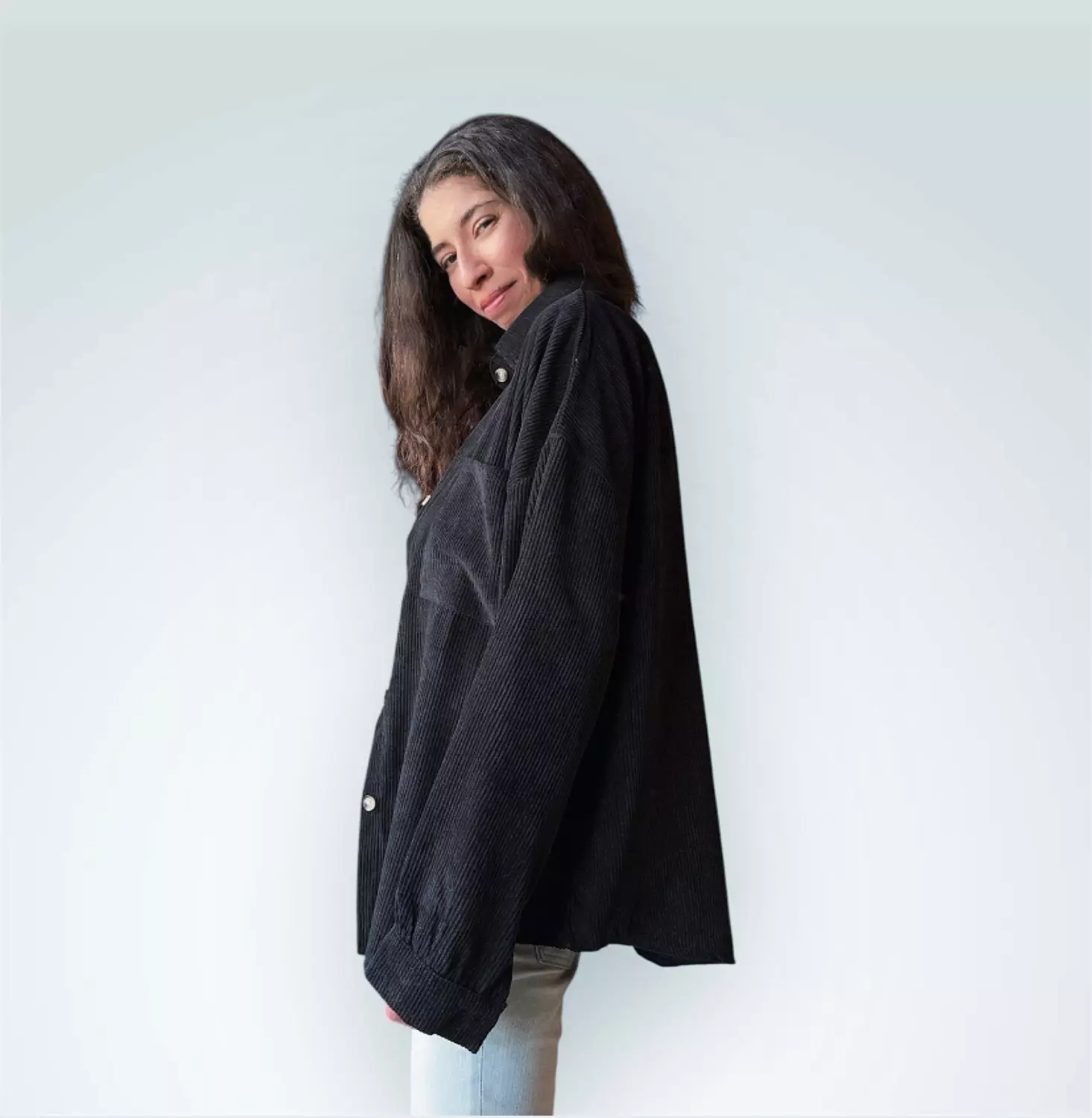 Charcoal Charm Corduroy hover image