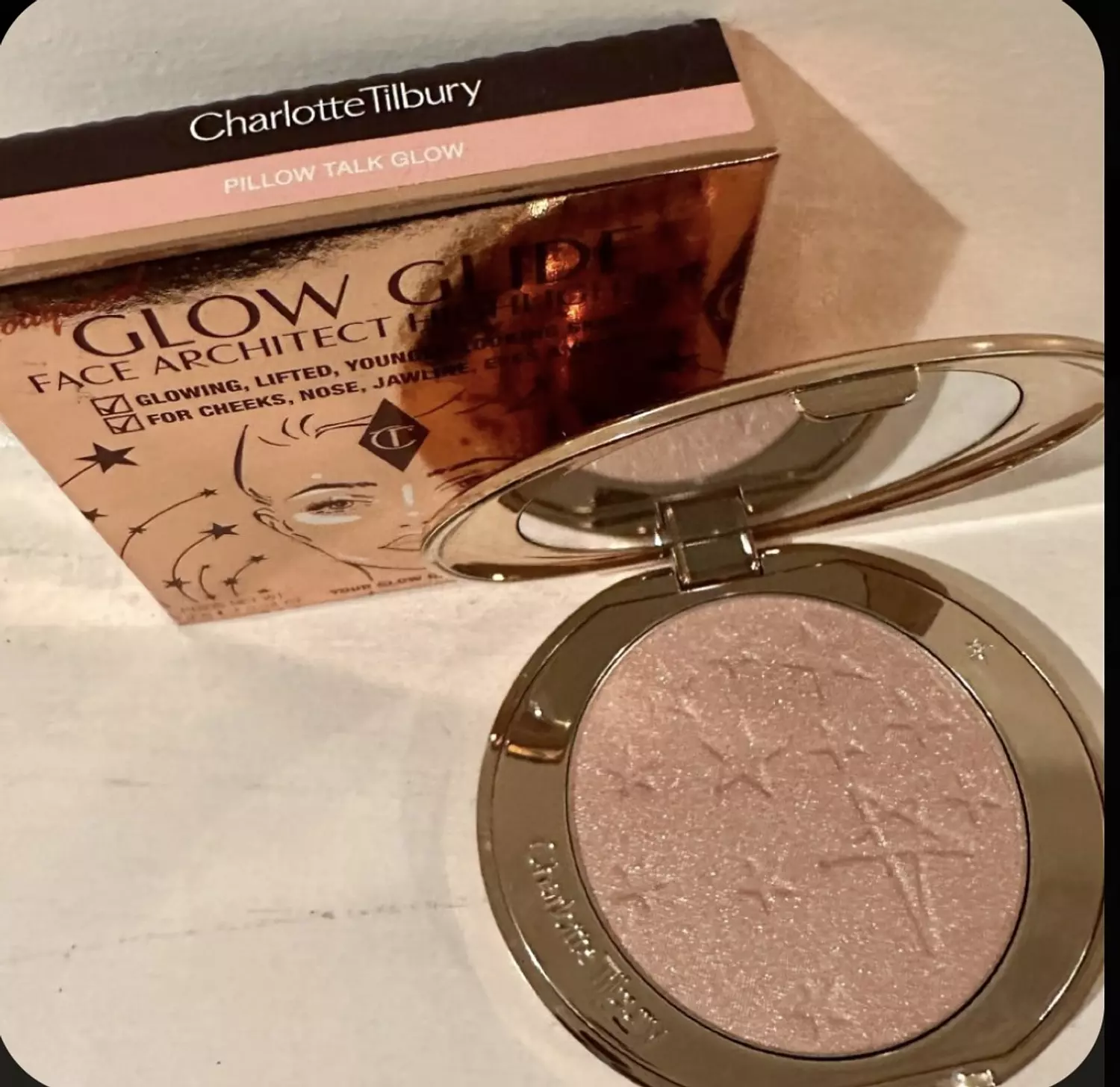 charlotte tilbury hOLLYWOOD GLOW GLIDE FACE ARCHITECT HIGHLIGHTER PILLOW TALK GLOW 6