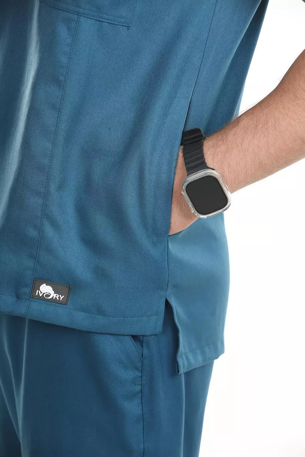 Petroleum Half Collar Scrub  9