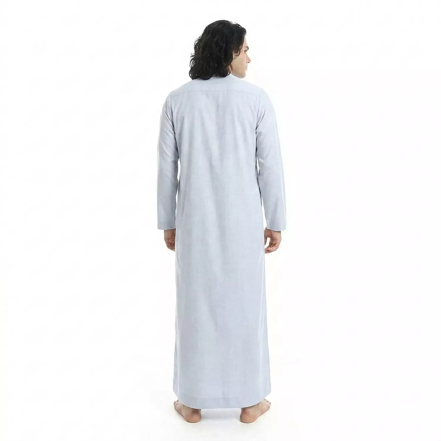  جلابيه رجالي كم طويل - قطن - 2590 - لبني فاتح 3