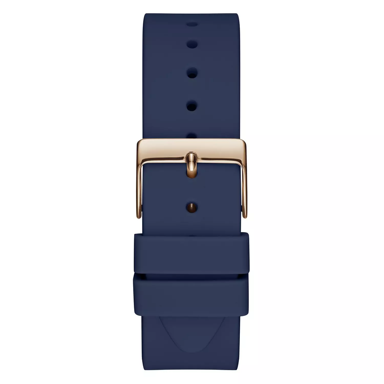 GUESS Ladies 40 Blue & Rose Gold-Tone Analog Trend Watch Blue Silicone Strap GW0107L4 2