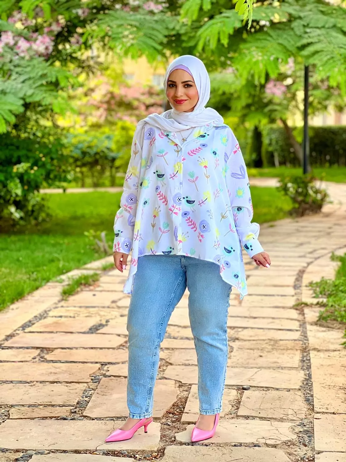 Printed Poplin Shirt - Bird 3