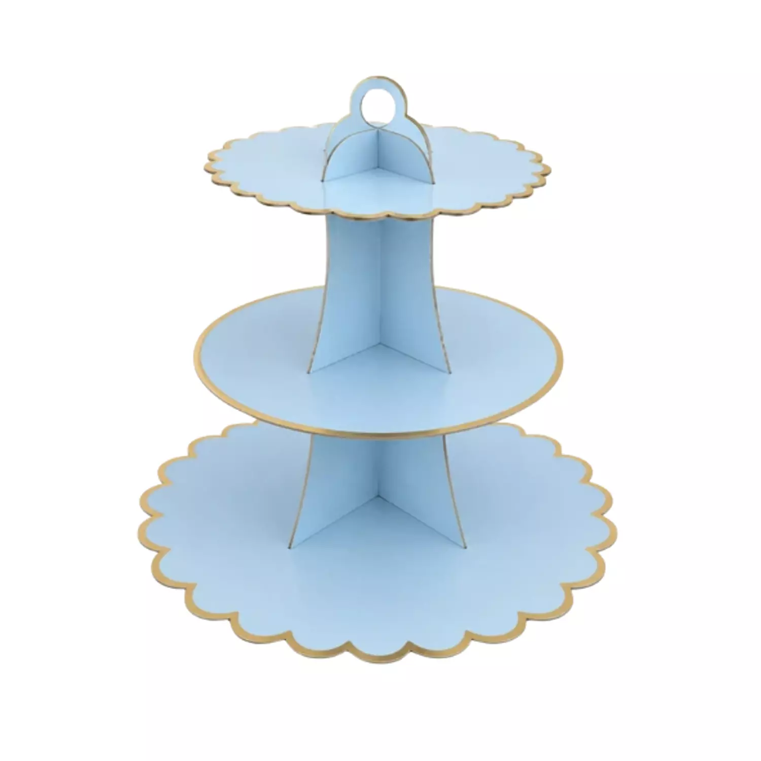 Blue With Gold Border Cupcake Stand image