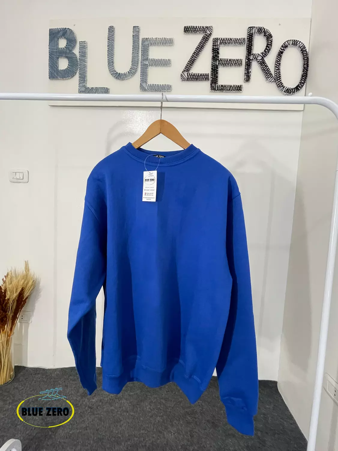 Blue oversized cotton sweatshirt  image