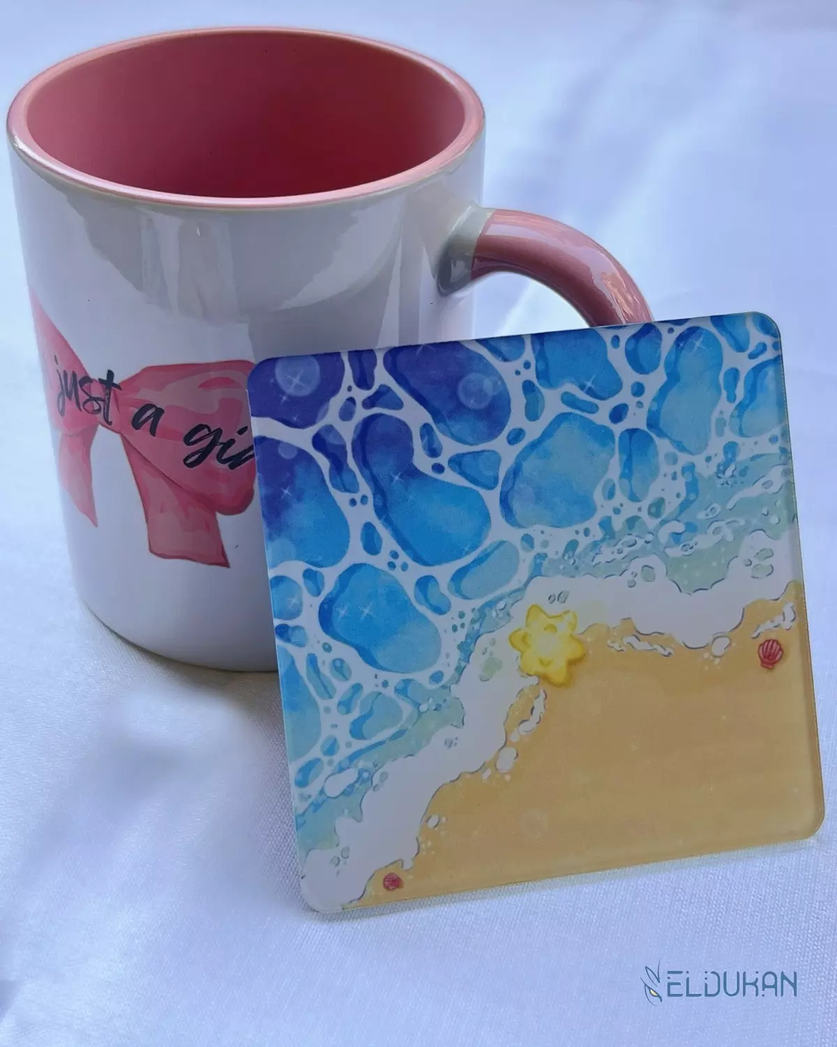 seaside acrylic coaster image