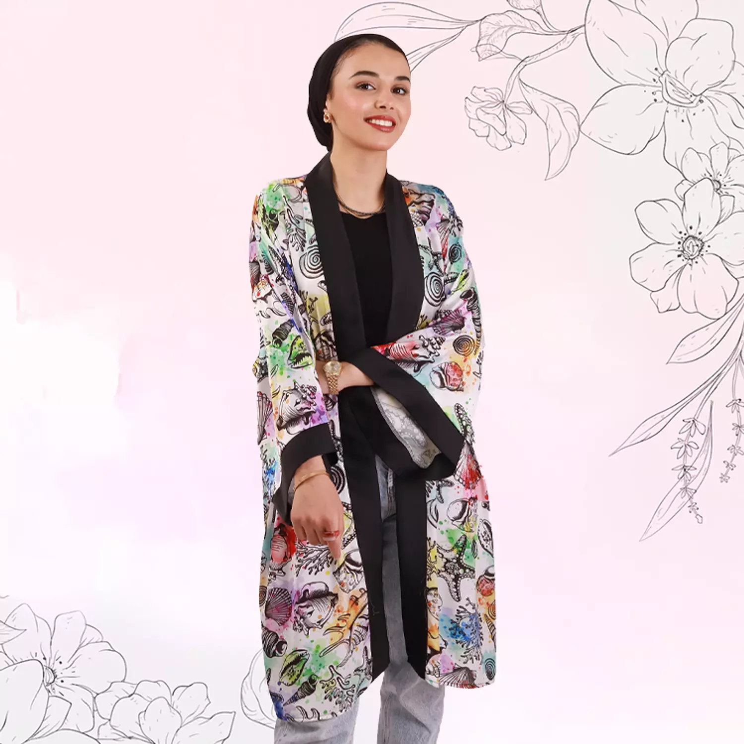 Coral- Kimono image