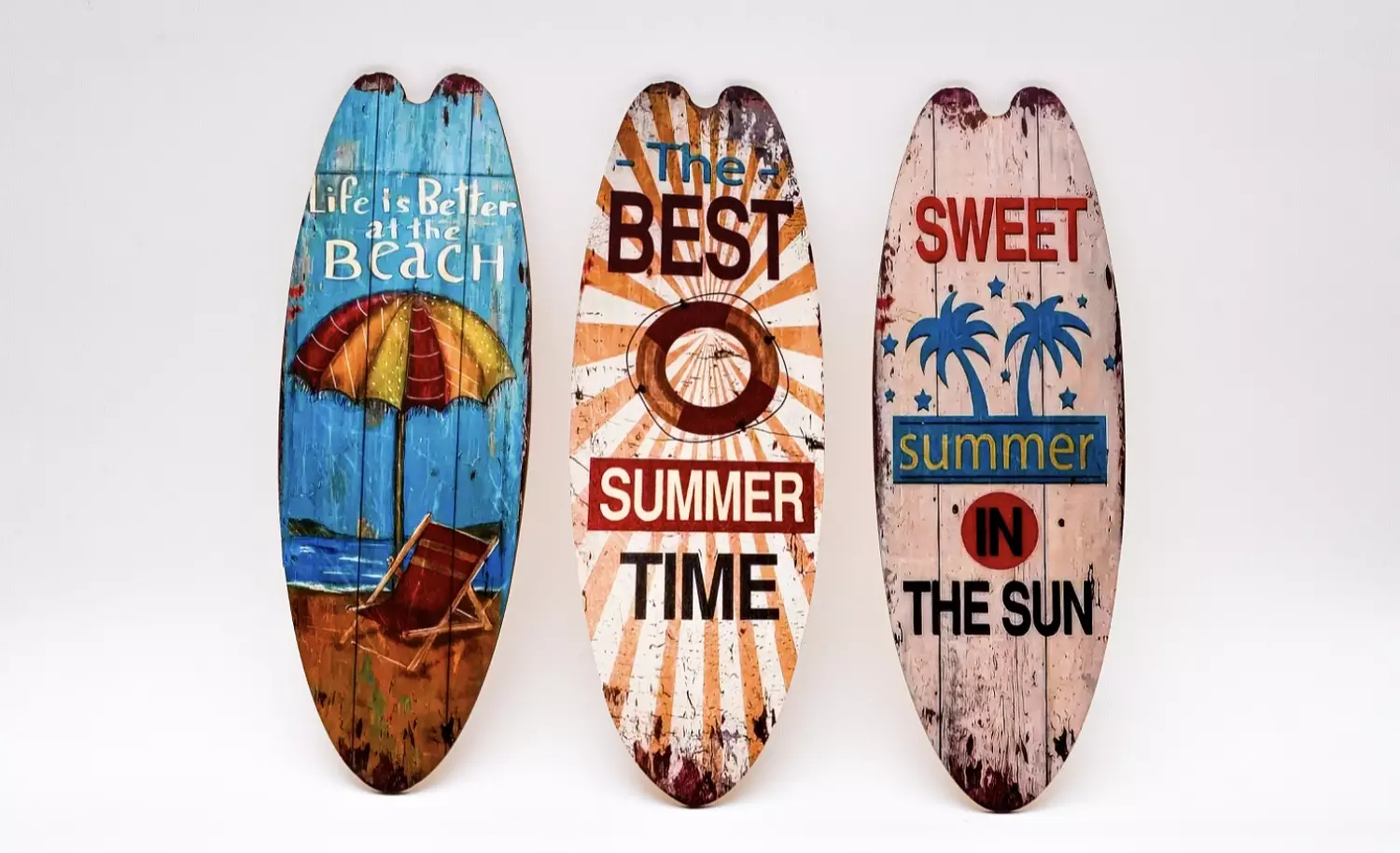 Beach Theme Wooden Surfboard Wall 7