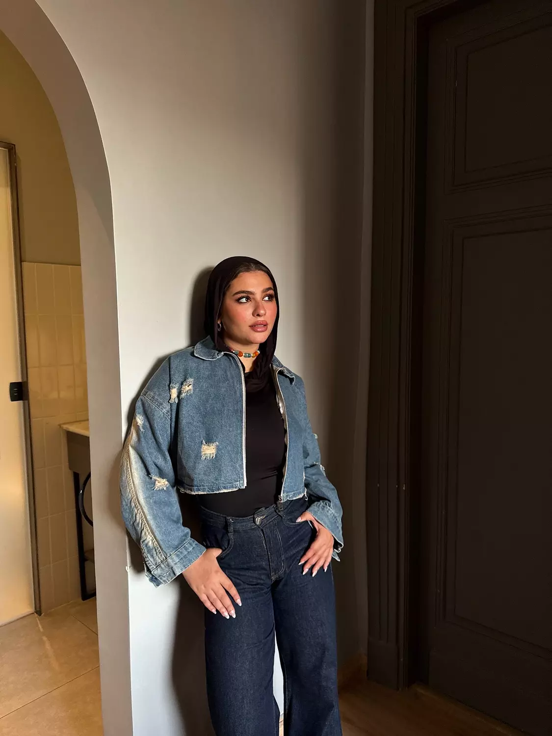Cutting denim jacket 5