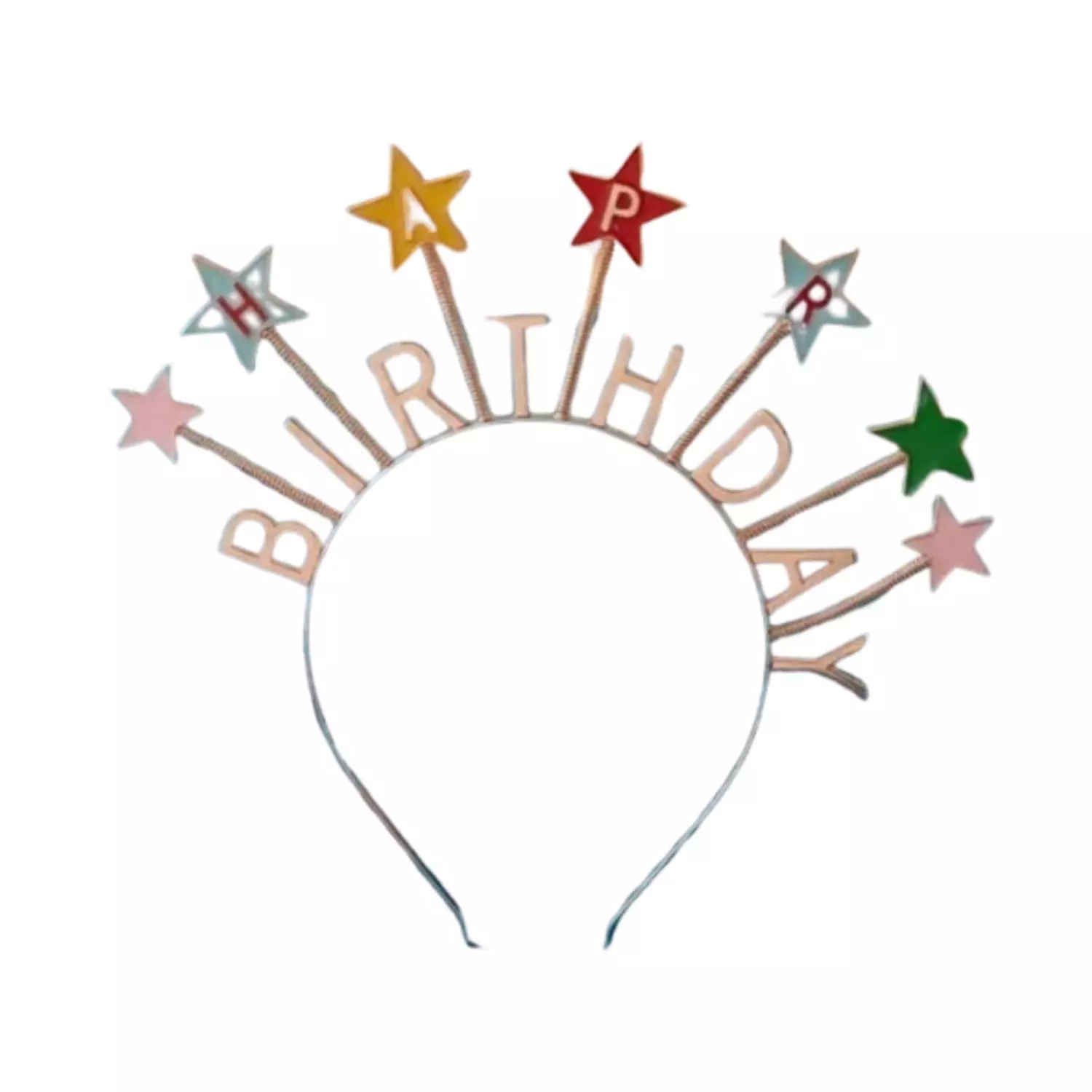 Colored Happy Birthday Headpiece image