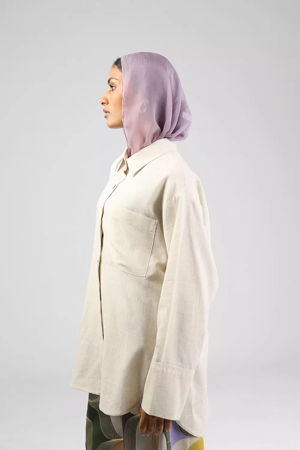 Nude Plain Linen Shirt 1