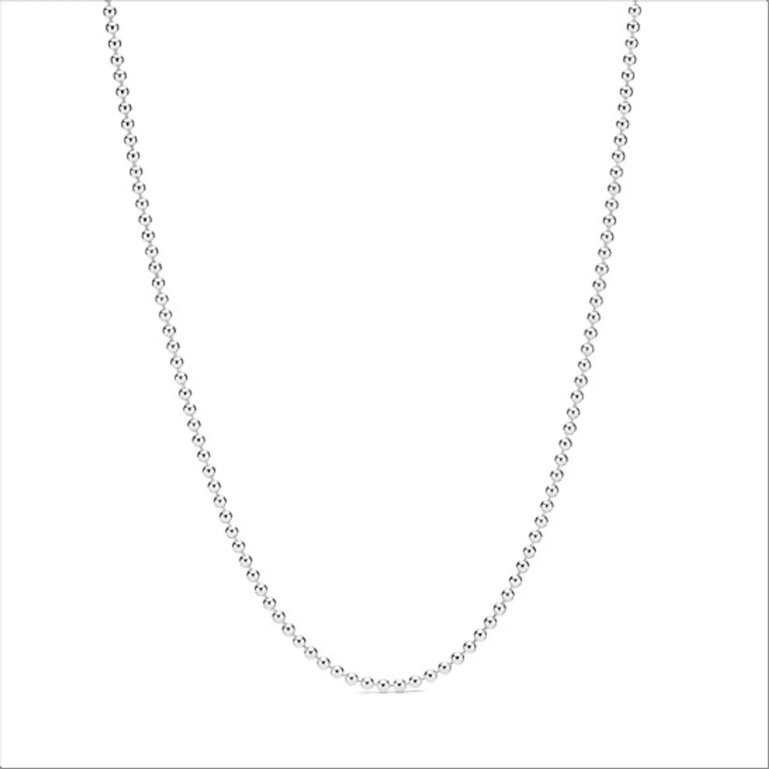 Beaded sterling silver necklace
