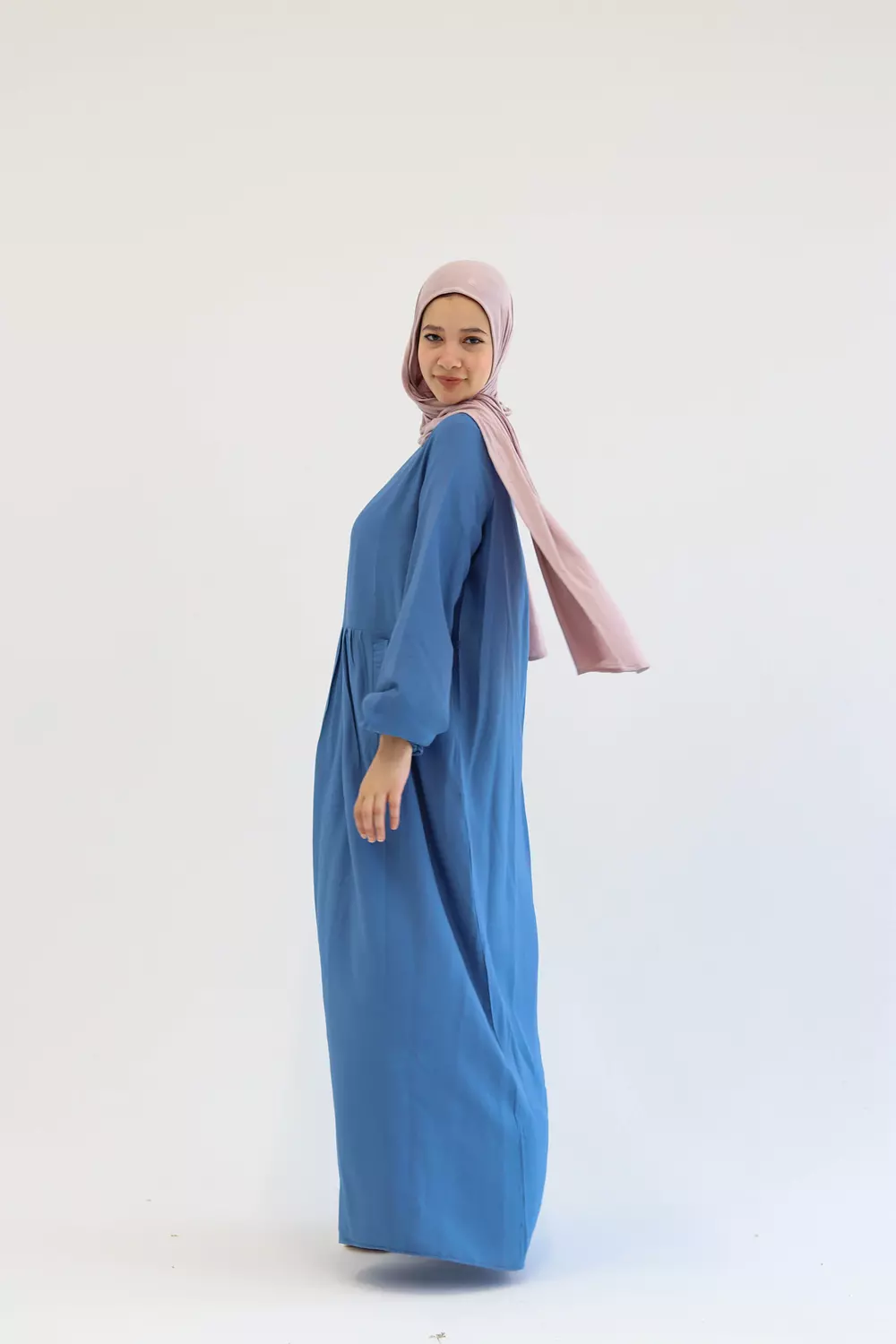 Blue Flowy Dress 3