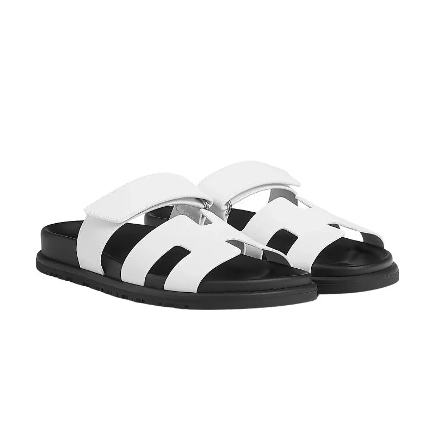 Hermes Chypre Sandals – White Palladium Hardware hover image