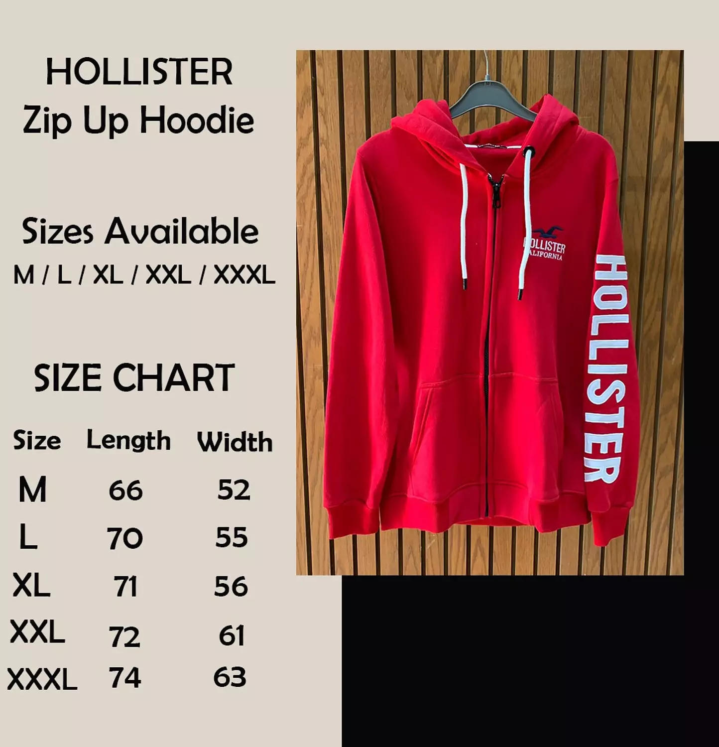 Hollister Zip Up Hoodie 5
