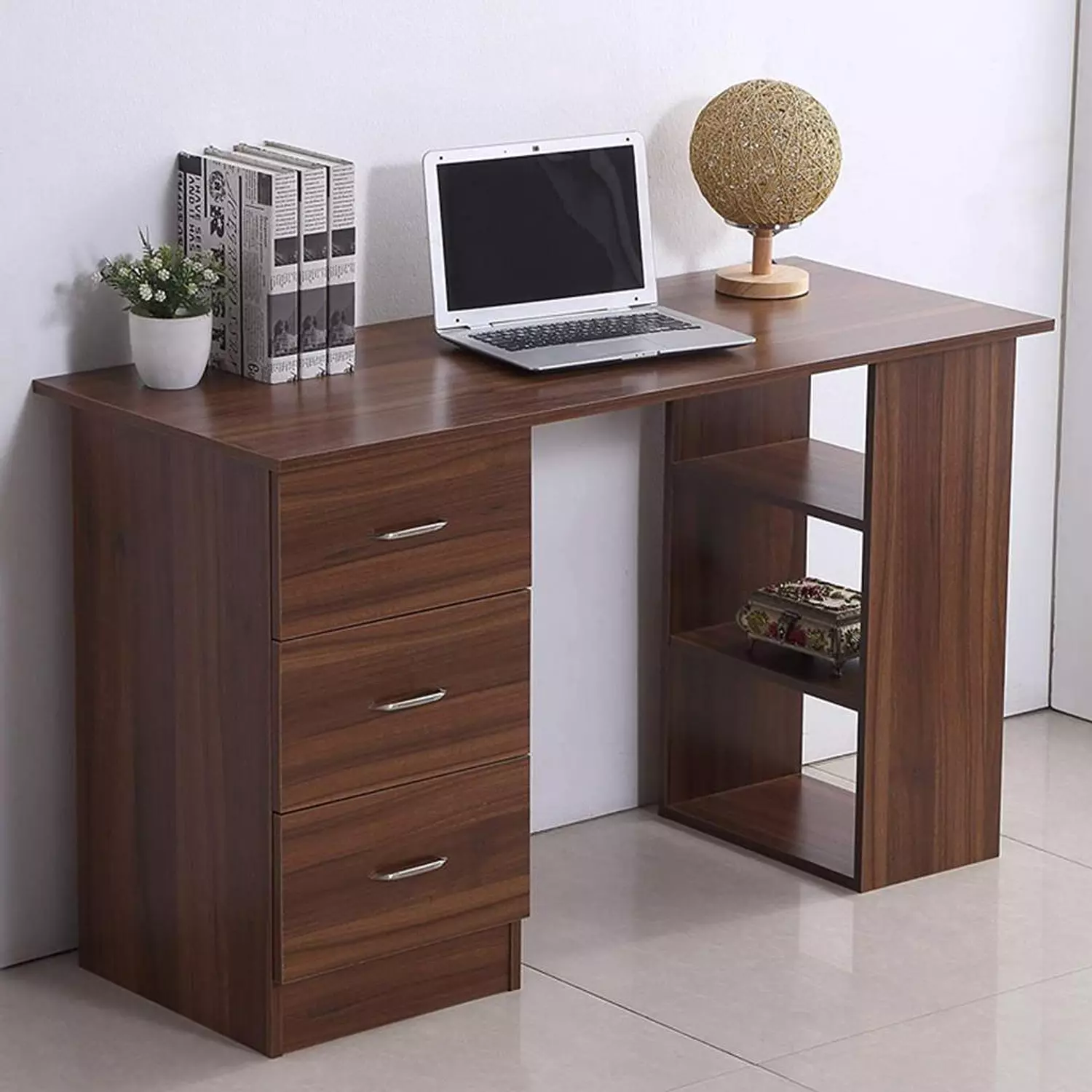 MDF desk brown -75×120×50 cm image