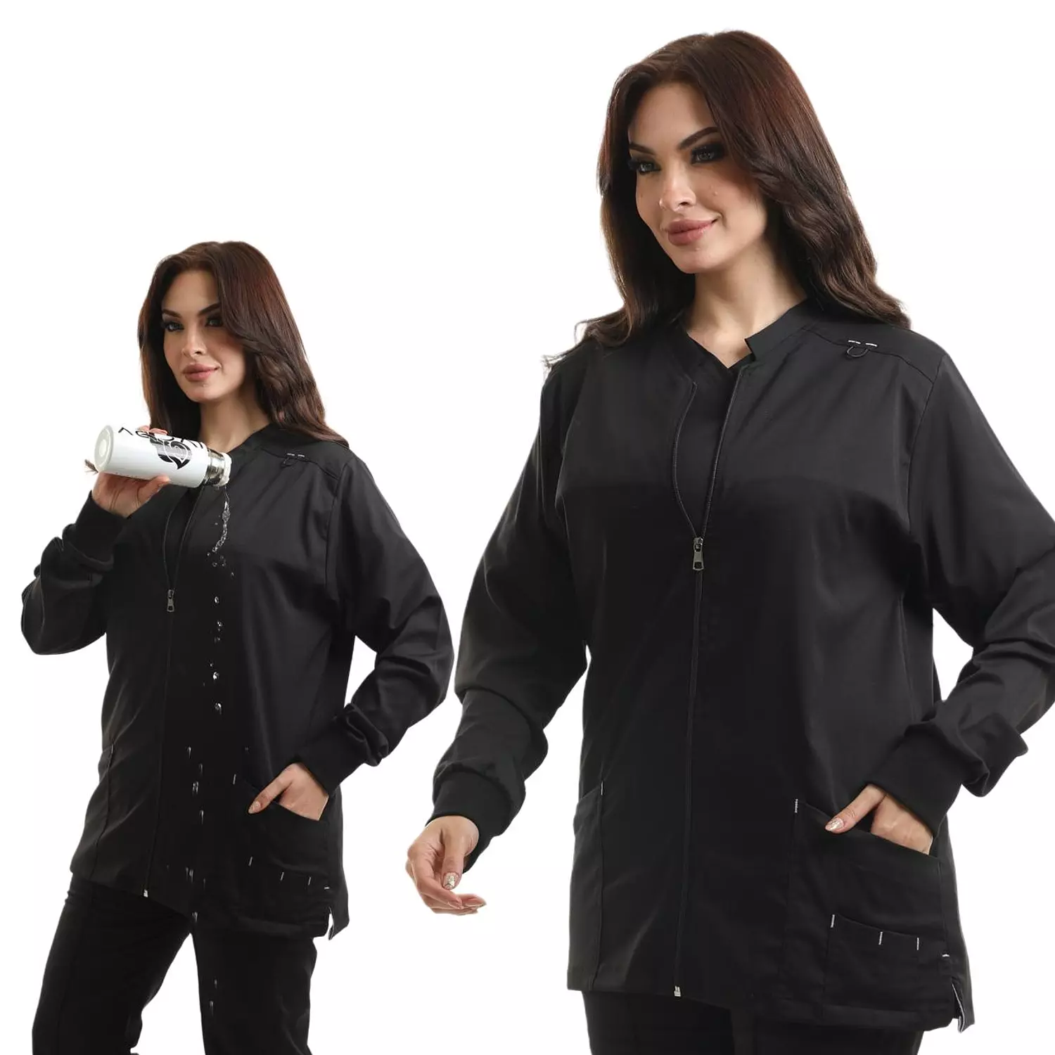 Black New Flexi Lab Coat image