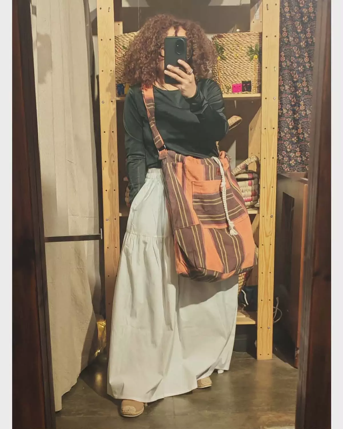 Orange striped Crossbody/Shoulder bag 3