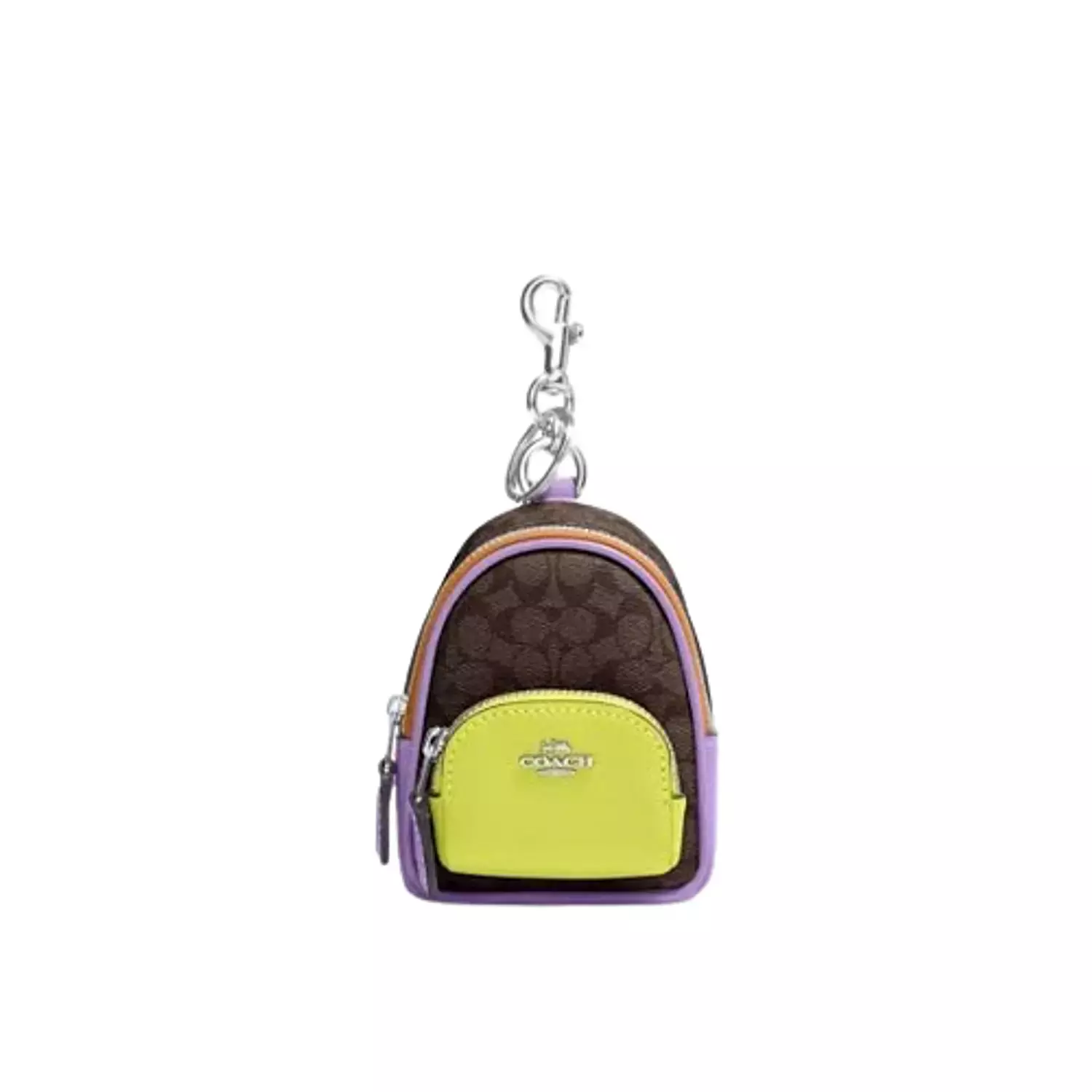 Coach Mini Court Backpack Bag Charm In Signature Canvas 3