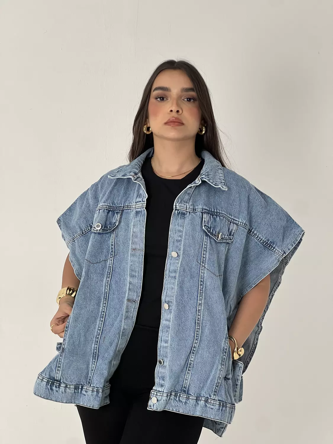 Denim vest light blue image