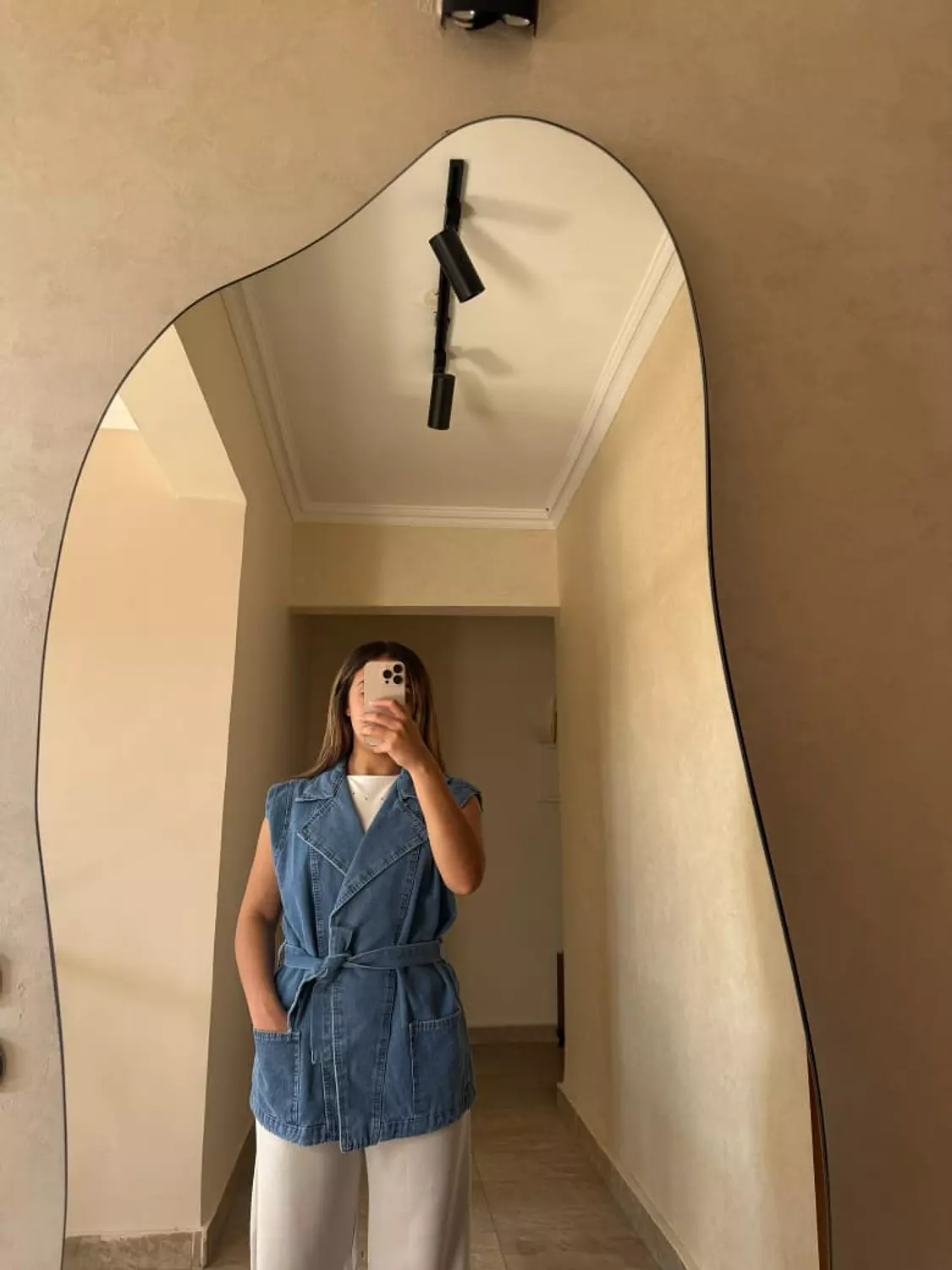 Long Jeans Vest Dark Blue 3