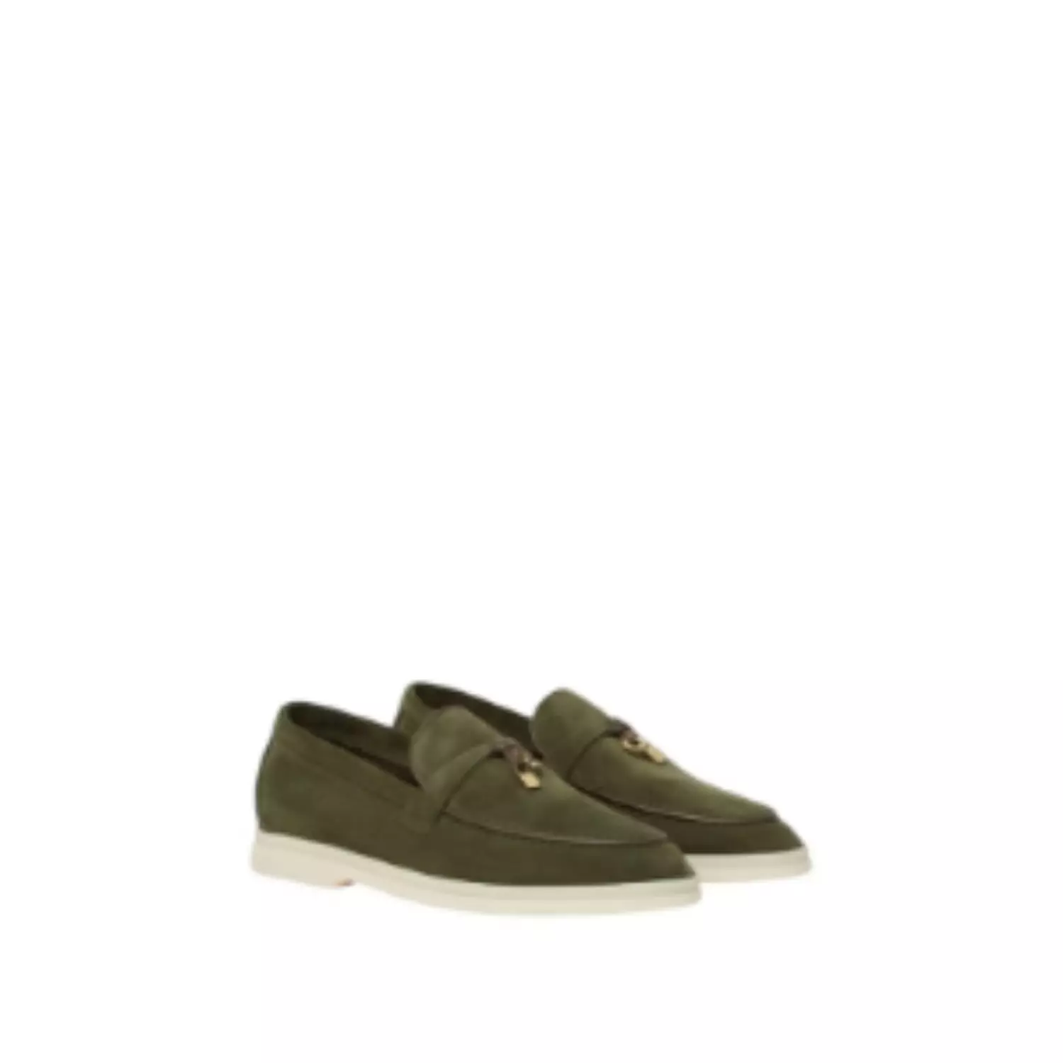 Loro Piana Summer Charms Walk Loafer Suede Ribbon Green hover image