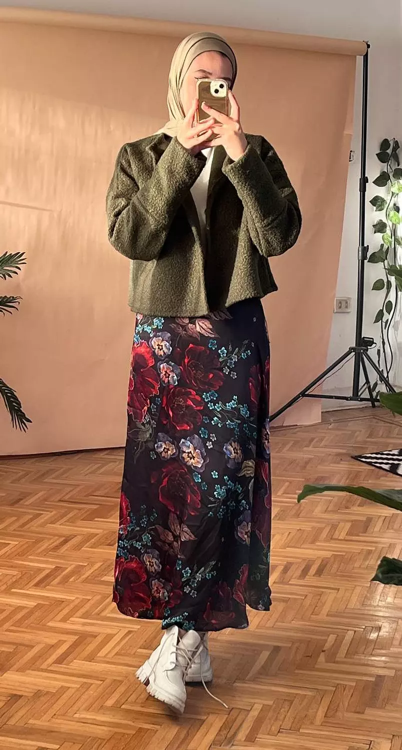Bloom Satin Skirt  image