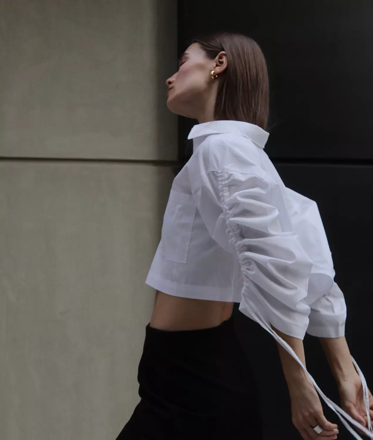 The cropped poplin shirt 