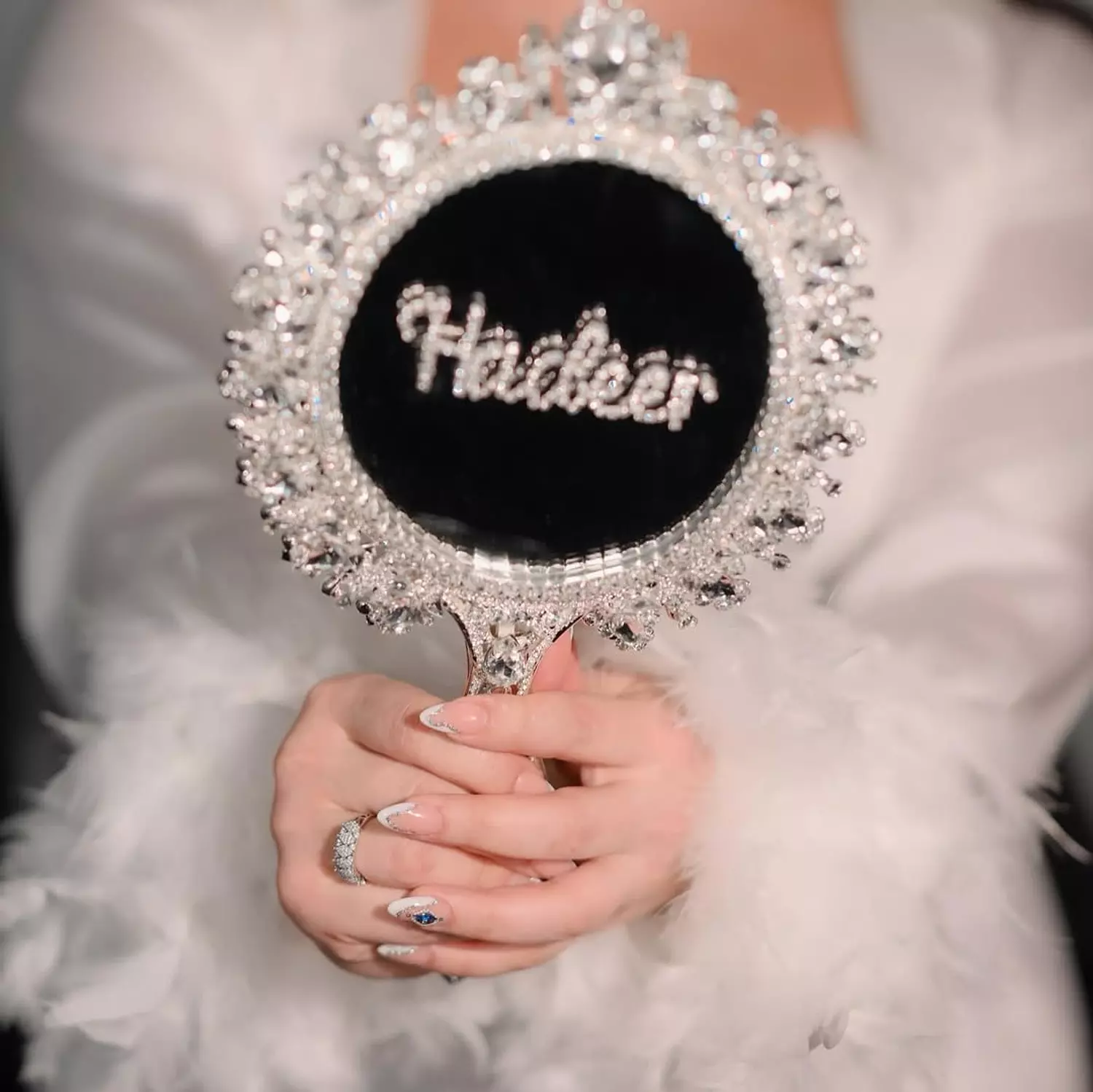 Luxury Crystal Hand Mirror 7 3