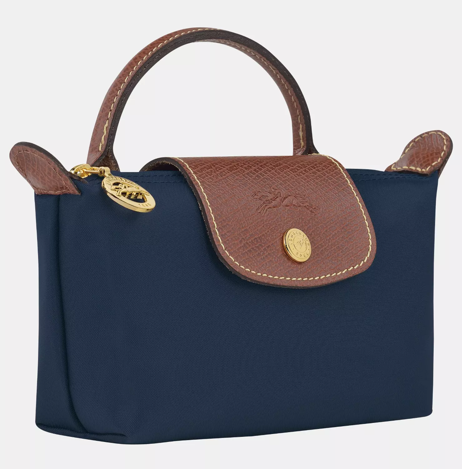 LE PLIAGE ORIGINAL POUCH WITH HANDLE Navy - Recycled Canvas 3