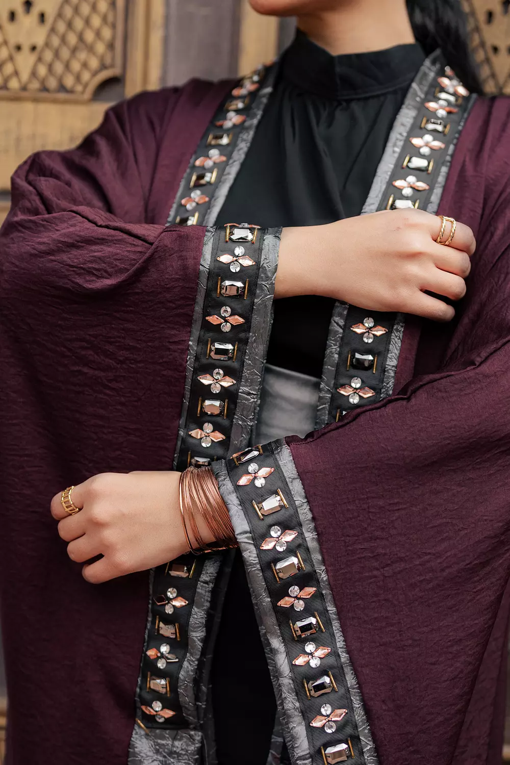 Burgandy kaftan 2