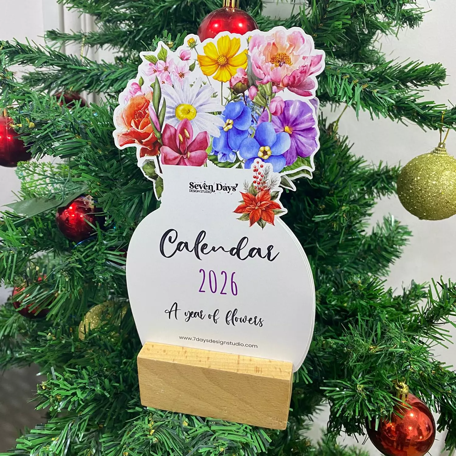 2026 Floral Desk Calendar image