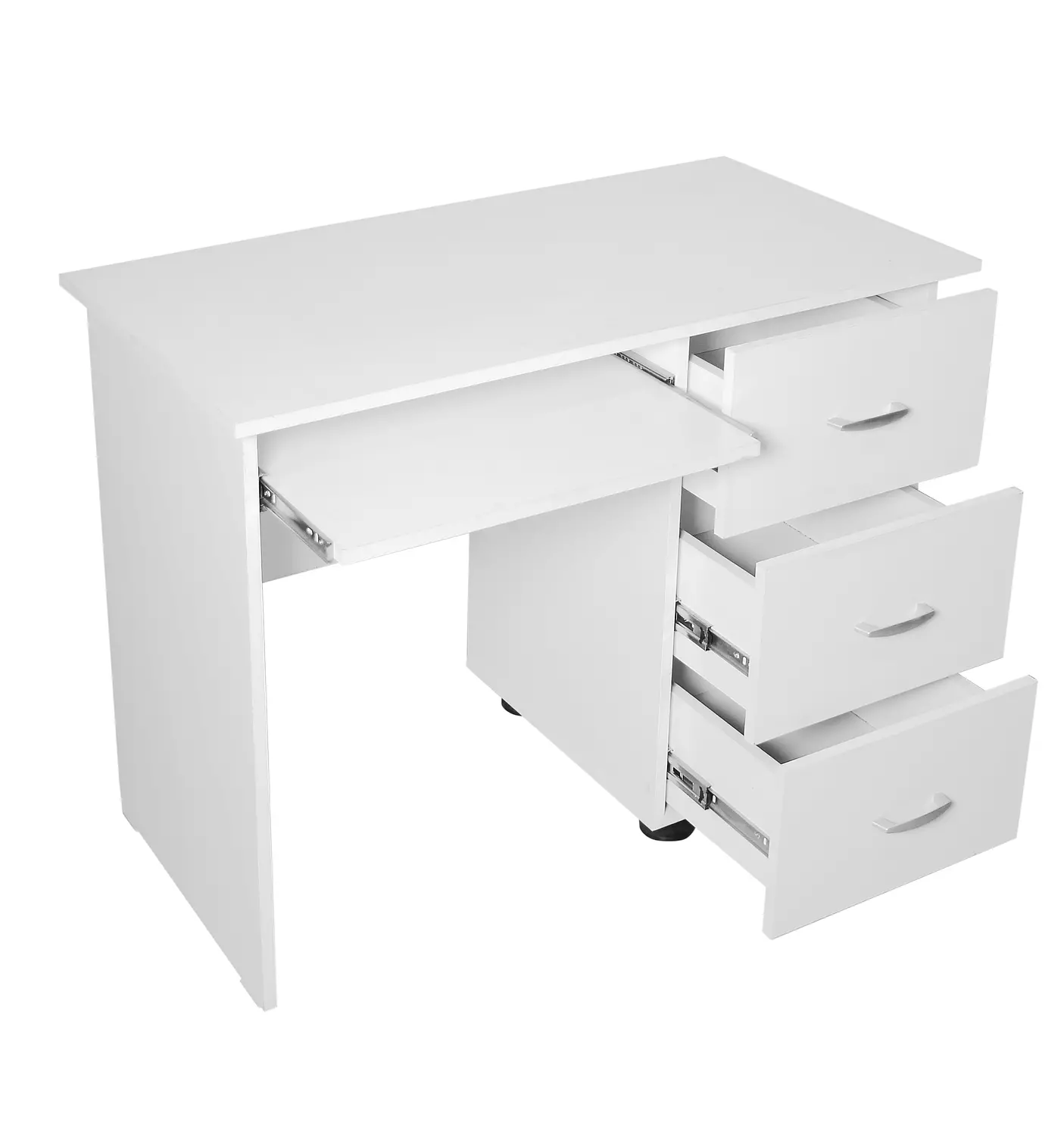 Office 100 cm white computer 3 drawers 2