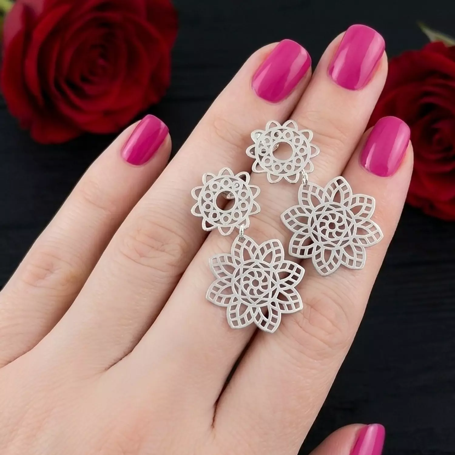 2  flowers Earrings image