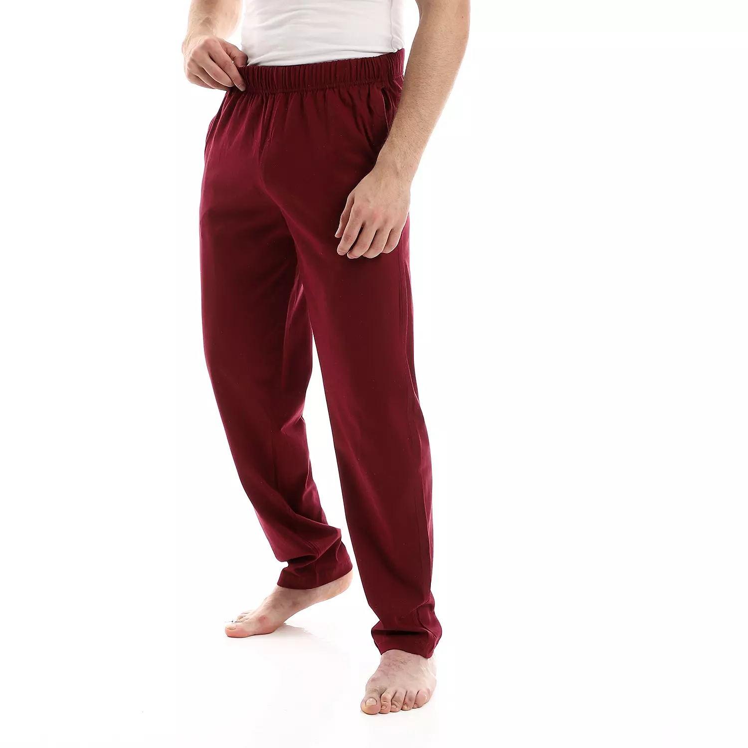 Cotton Plain Pajama Pants - 4040 - Maroon 2
