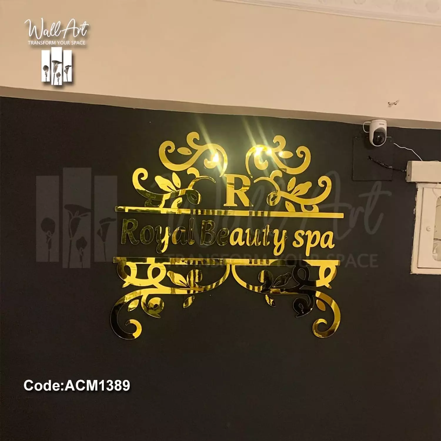 ACM1389- Golden Acrylic Logo   image