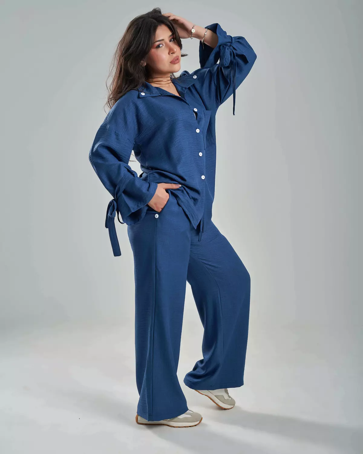 French Linen set- NavyBlue image