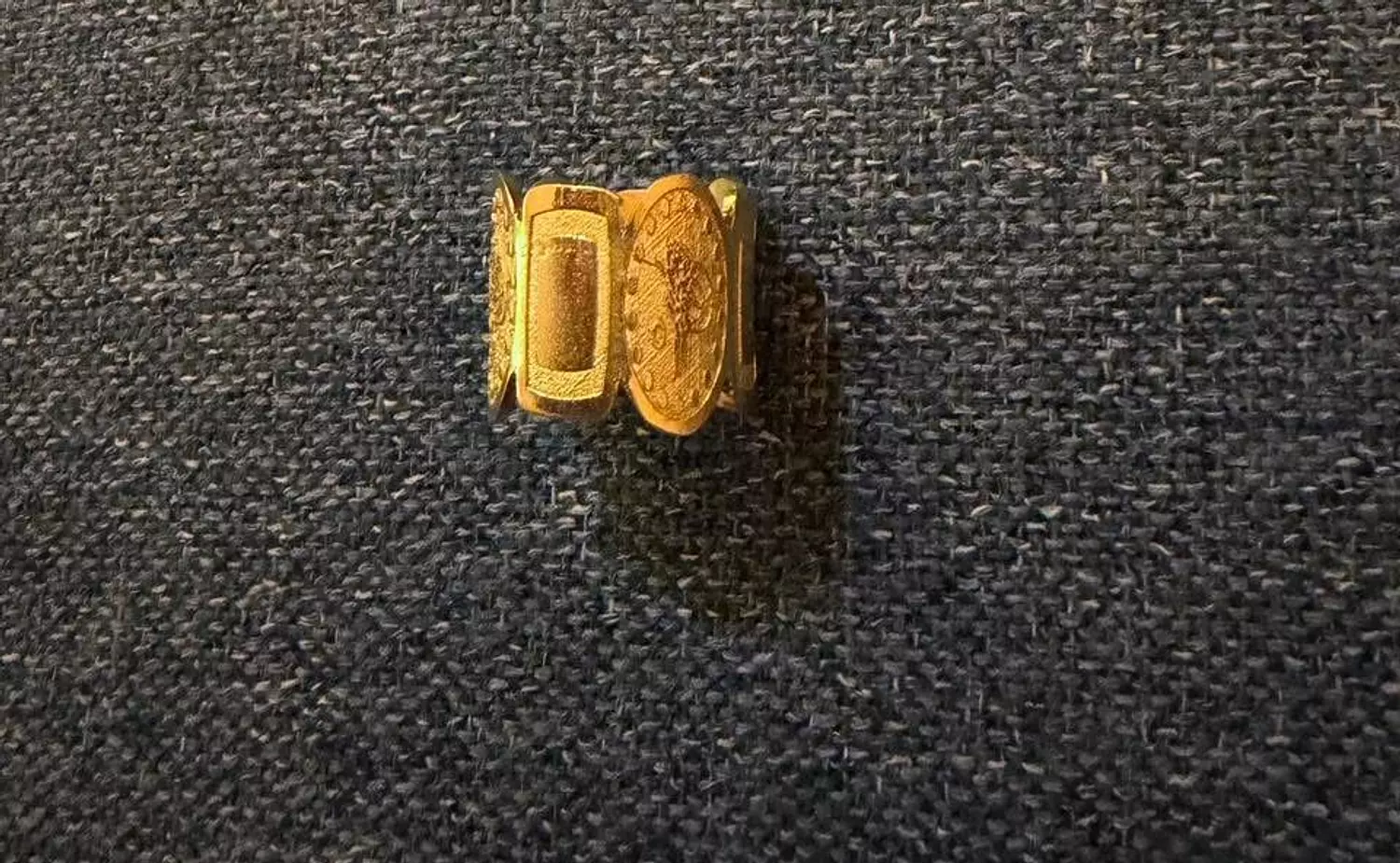 Artisanal gold plated rings hover image