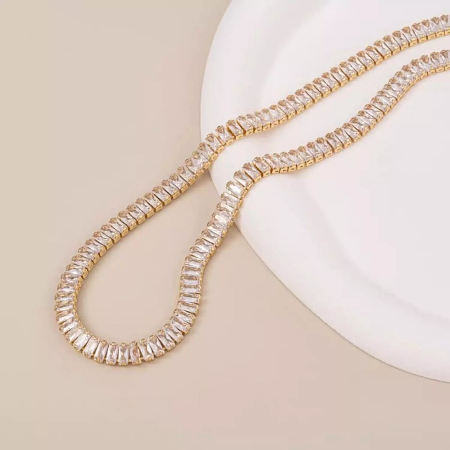 Tennis Necklace gold hover image