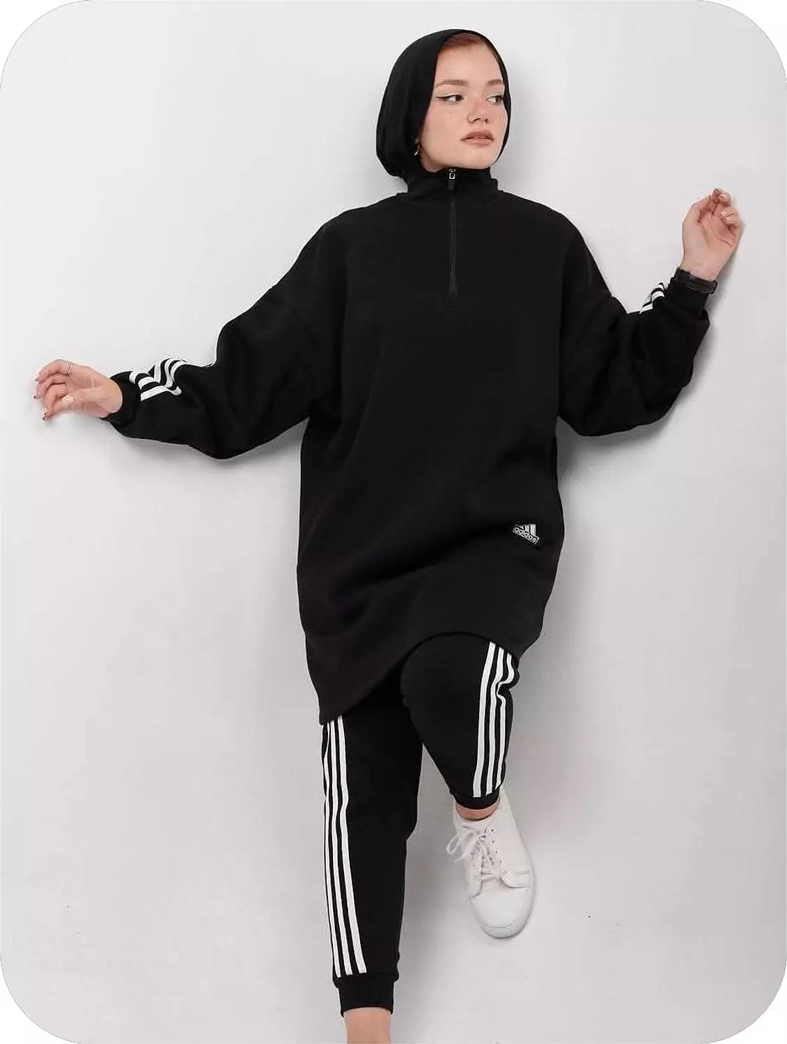 Adidas Long Set ميلتون (Milton) مبطن (بألياف قطنية داخلية "فليس") .. Modest Sporty hover image